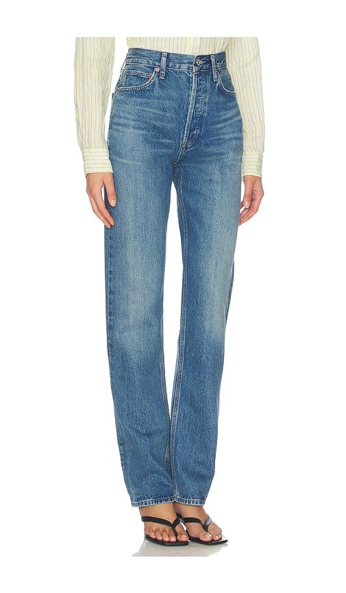 S Pinch Waist Long Jean in Blue. - size 23 (also in 24, 25, 26, 27, 28, 32) - AGOLDE - Modalova