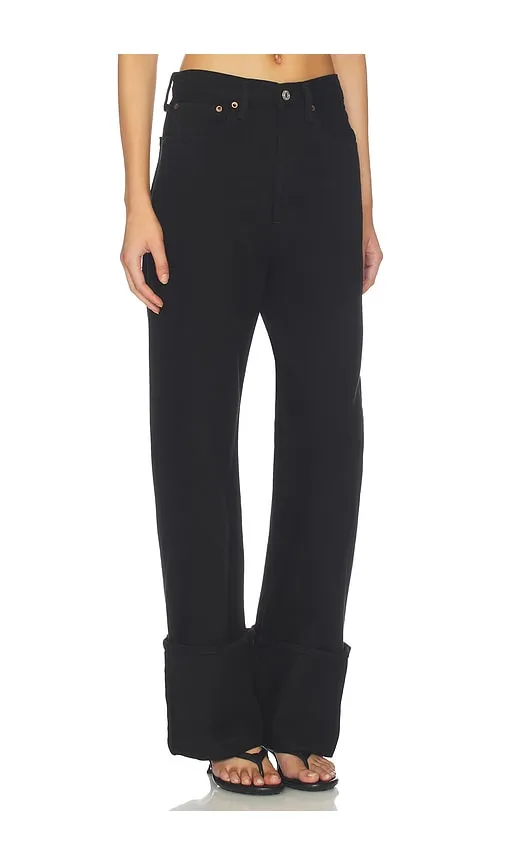 Big Cuff Jean in Black. - size 23 (also in 24, 25, 26, 27, 28, 30, 31, 32, 33, 34) - AGOLDE - Modalova
