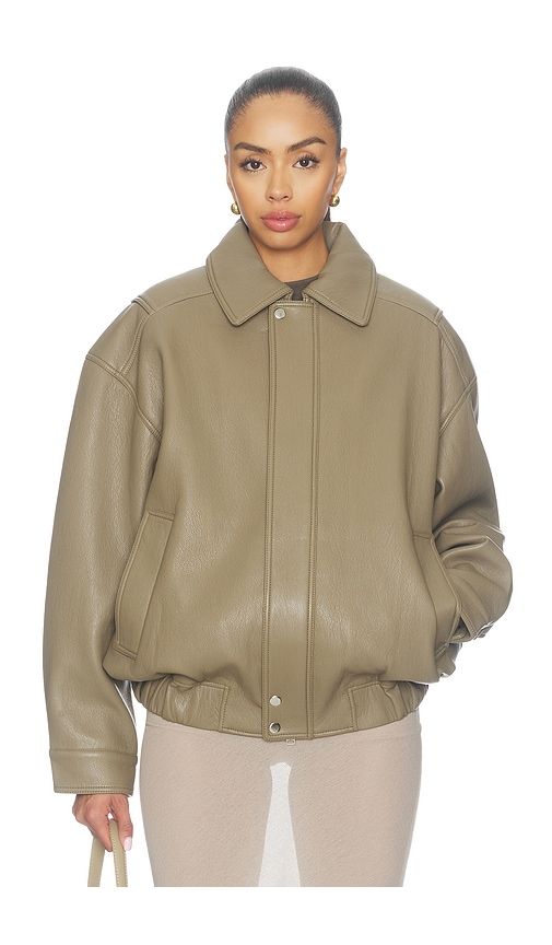 Ona Bomber Jacket in Olive. - size XS (also in S, M, L, XL) - AGOLDE - Modalova