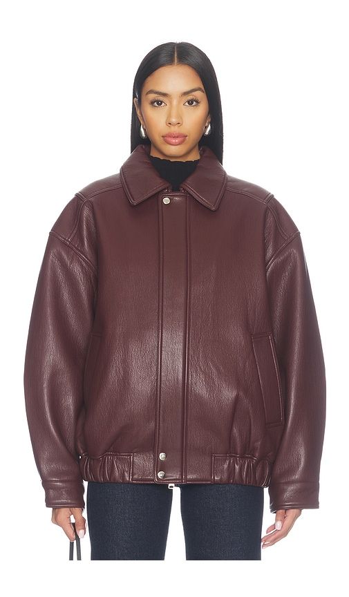 Ona Bomber Jacket in Burgundy. - size L (also in M, S, XL, XS) - AGOLDE - Modalova