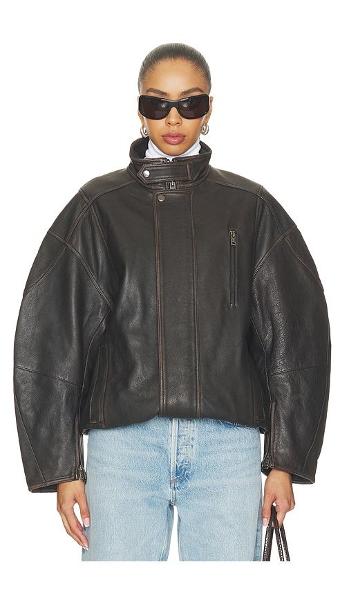Danver Moto Jacket in Black. - size L (also in M, S, XS) - AGOLDE - Modalova