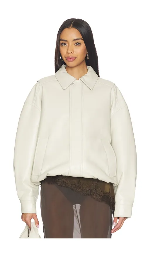 Aston Bomber Jacket in Ivory. - size L (also in M) - AGOLDE - Modalova