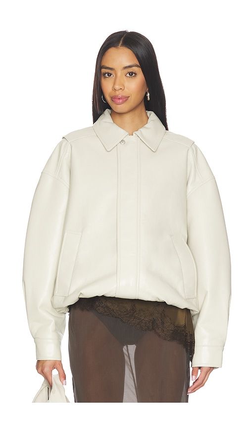 Aston Bomber Jacket in Ivory. - size L (also in M, S, XS) - AGOLDE - Modalova
