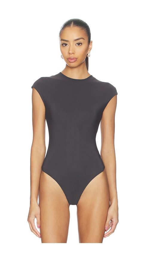 Agata Bodysuit in Dark Grey. - size XL (also in XS) - AGOLDE - Modalova