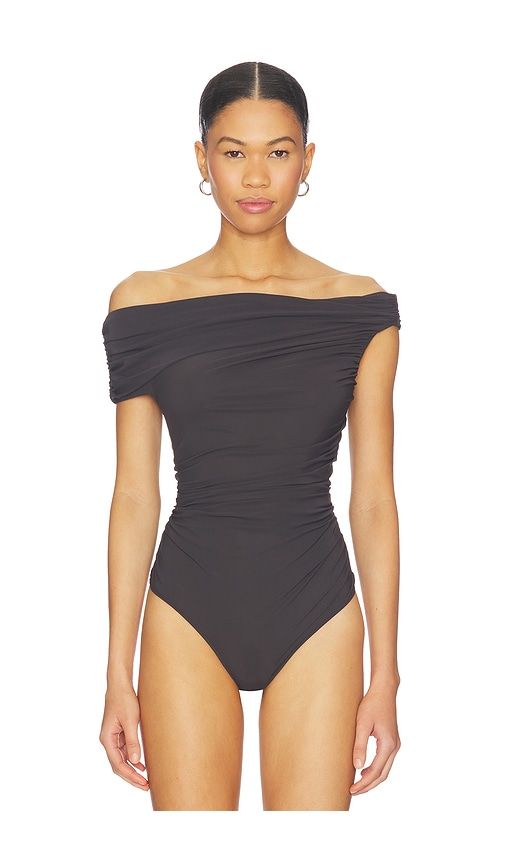 Sherilyn Bodysuit in Chocolate. - size L (also in S, XL) - AGOLDE - Modalova