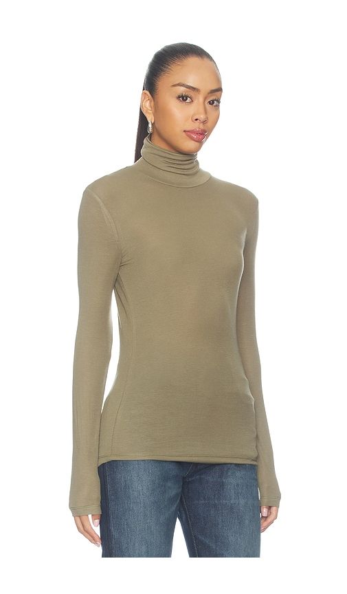 Pascale Turtleneck Top in Sage. - size L (also in M, S, XL, XS) - AGOLDE - Modalova
