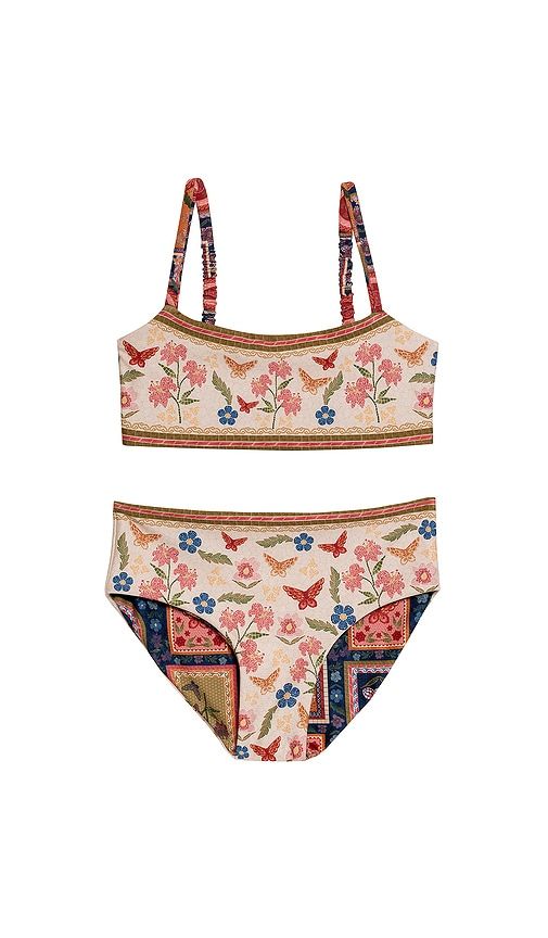 Sky Fiore Bikini Set in Black,Brown. - size 2 (also in 4) - Agua Bendita - Modalova