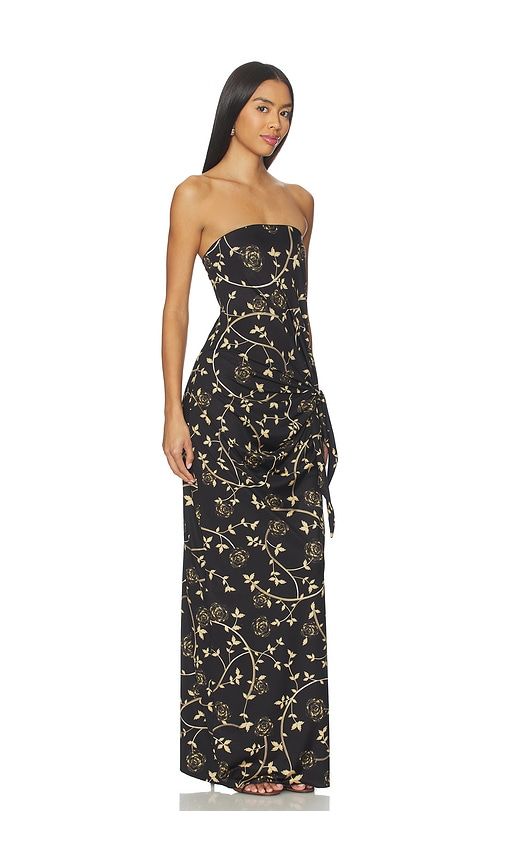 X REVOLVE Melina Midi Dress in Black. - size L (also in S, XL) - Agua Bendita - Modalova
