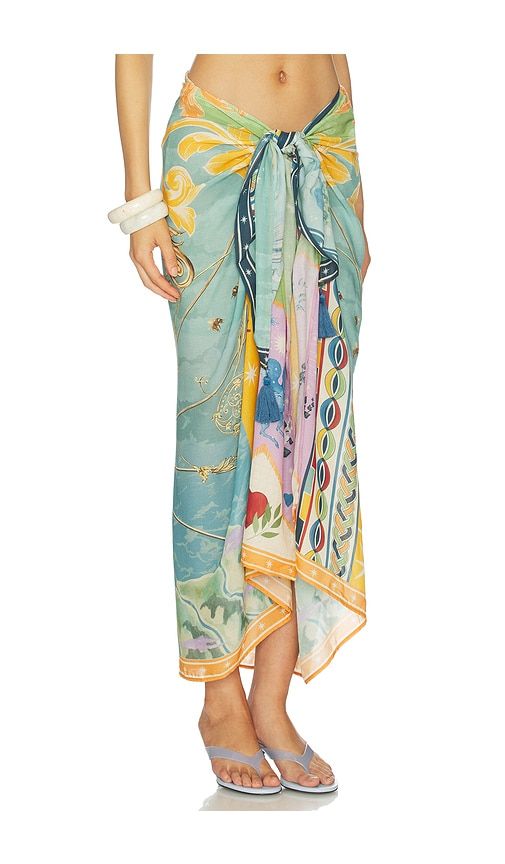 Marine Solstice Sarong in Multi - Agua Bendita - Modalova