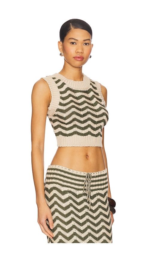 Emory Ete Top in Olive,Beige. - size M (also in S) - Agua Bendita - Modalova
