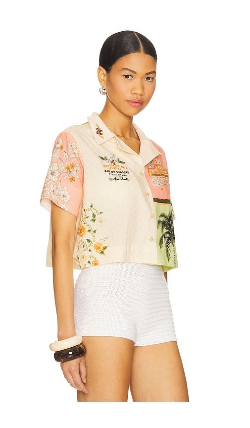 Itsy Ete Top in Tan,Coral. - size L (also in M, S) - Agua Bendita - Modalova