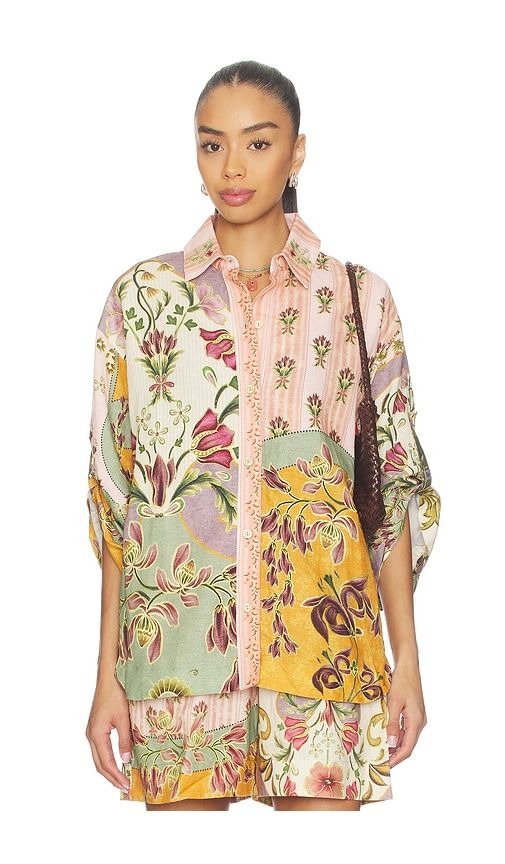 Chrissy Shirt in Pink,Sage. - size M (also in S, XS) - Agua Bendita - Modalova
