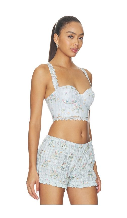 Jovie Bleu Top in Blue. - size L (also in M, S) - Agua Bendita - Modalova
