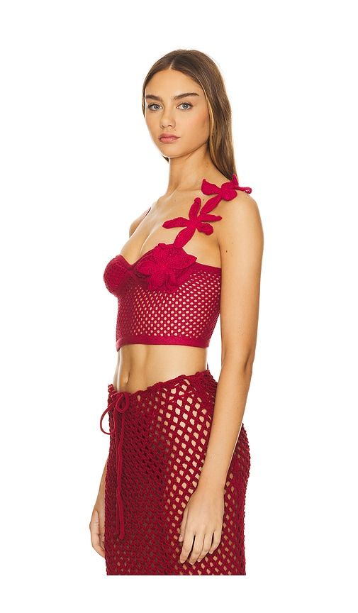 X Revolve Ziah Crop Top in Red. - size S (also in XL) - Agua Bendita - Modalova