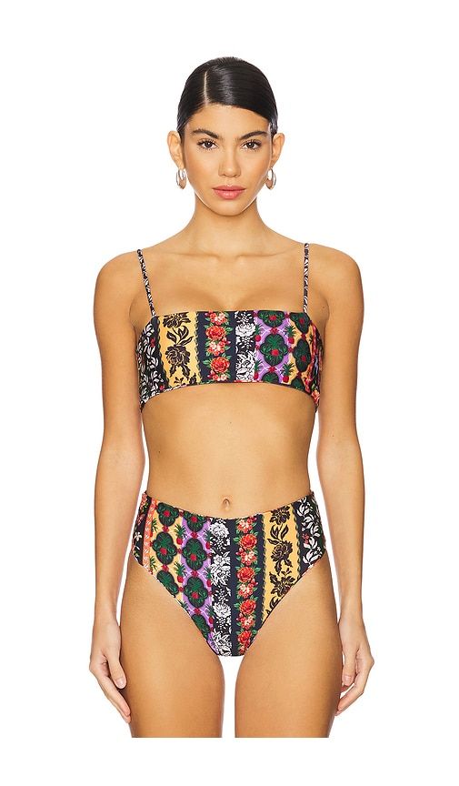 X REVOLVE Brietta Reversible Bikini Top in Black. - size M (also in S) - Agua Bendita - Modalova