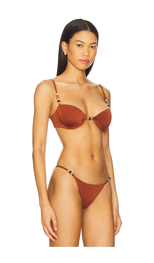 Sandri Bikini Top in Burgundy. - size S (also in M, L) - Agua Bendita - Modalova
