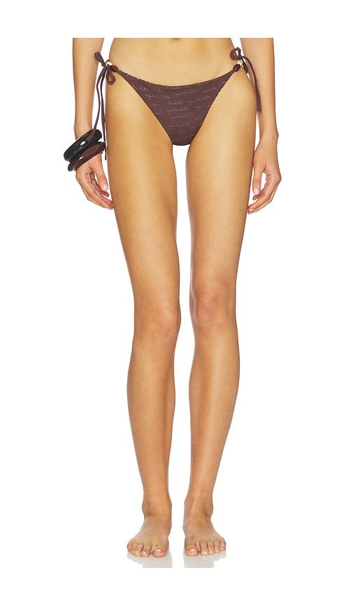 Tammy Especial Bikini Bottom in Brown. - size M (also in S) - Agua Bendita - Modalova