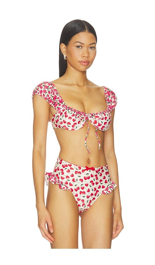 Lupita Cherish Bikini Top in Red. - size L (also in M, S) - Agua Bendita - Modalova