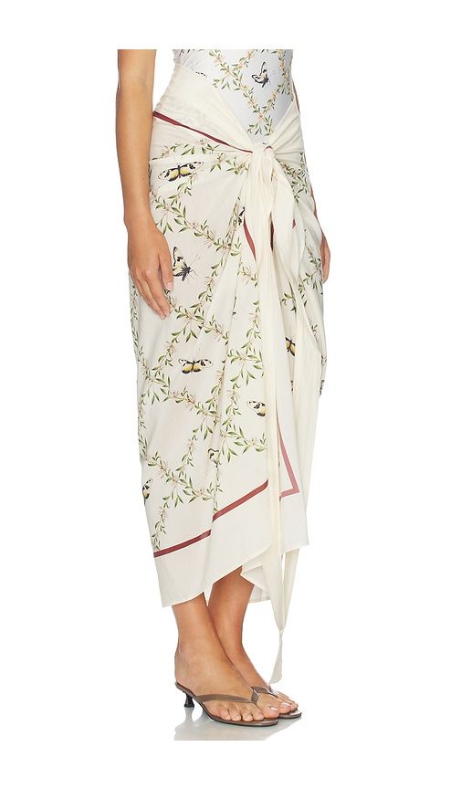 Lavanda Midi Skirt in White - Agua by Agua Bendita - Modalova