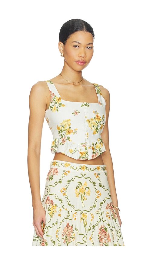 Eslabon Top in Ivory,Yellow. - size L (also in XS) - Agua by Agua Bendita - Modalova