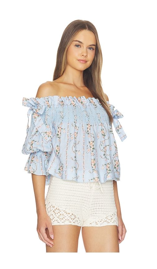 Isla Navegante Blouse in Blue. - size L (also in M, S, XS) - Agua by Agua Bendita - Modalova
