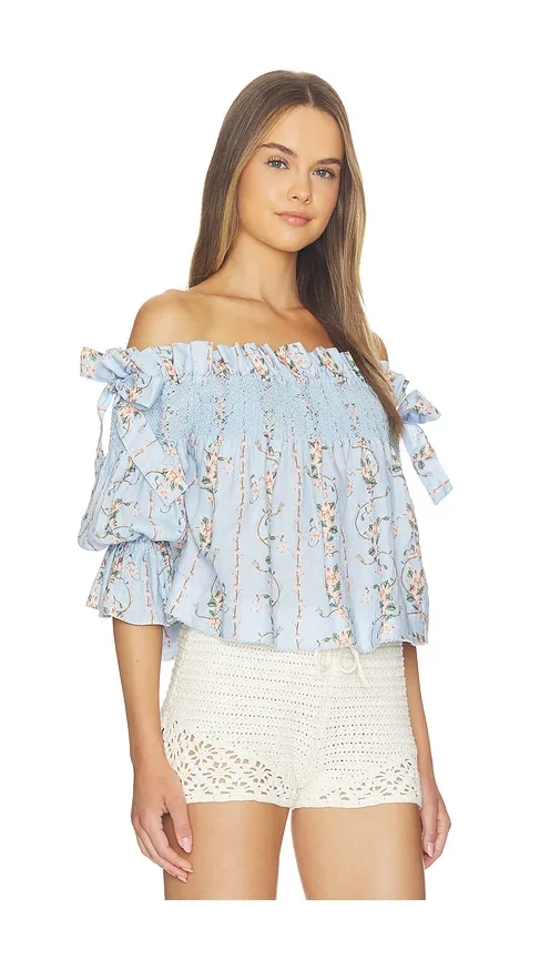 Isla Navegante Blouse in Blue. - size L (also in M, XS) - Agua by Agua Bendita - Modalova