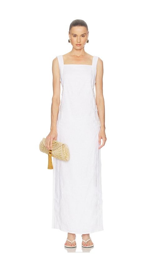 Linen Cage Coverup in White. - size M (also in S) - ADRIANA DEGREAS - Modalova