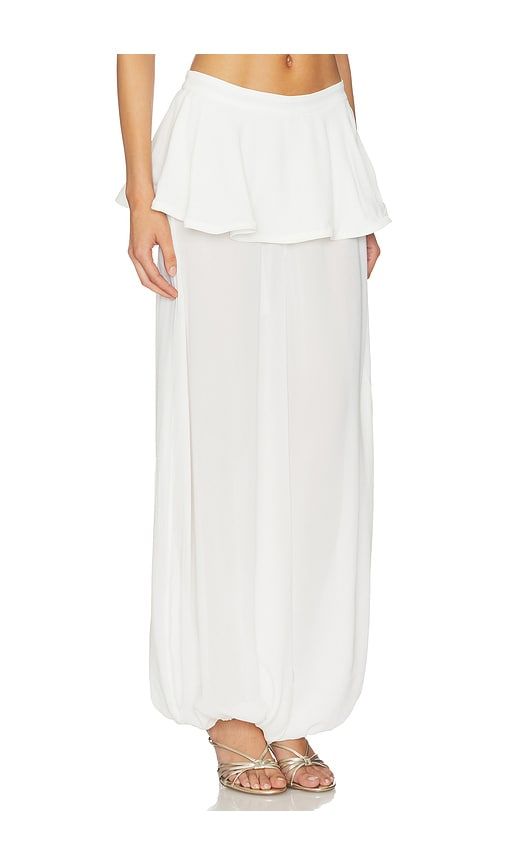 Peplum Pant in White. - size L (also in M, S, XS) - ADRIANA DEGREAS - Modalova