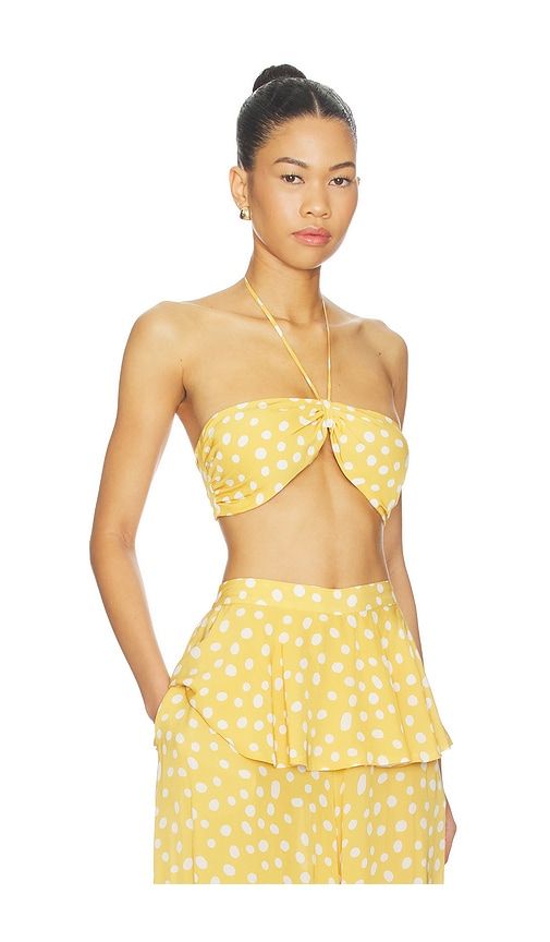 X REVOLVE Bandeau Top in Mustard,White. - size M (also in S) - ADRIANA DEGREAS - Modalova