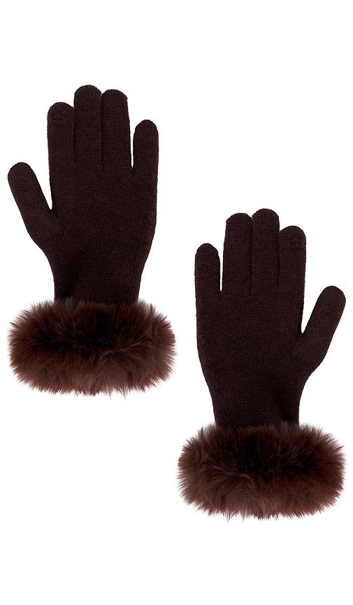 Lucie Glove in Brown - Adrienne Landau - Modalova