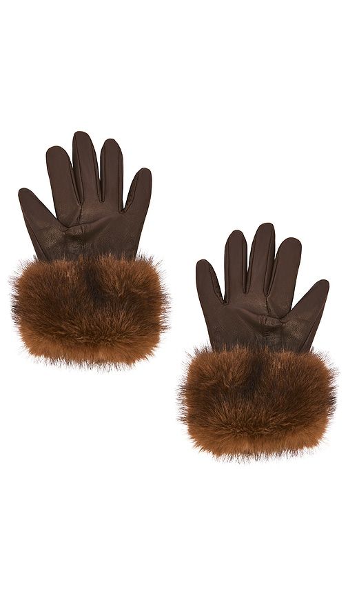 The Leather Glove in Brown - Adrienne Landau - Modalova
