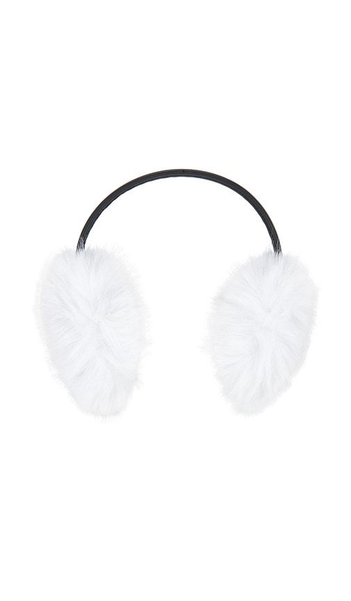 The Vee Earmuff in White - Adrienne Landau - Modalova