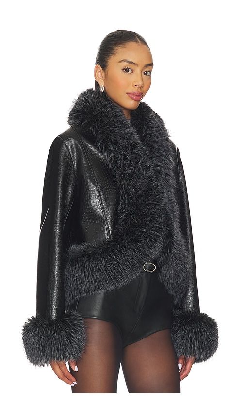 Ivy Jacket in Black. - size L (also in M, S) - Adrienne Landau - Modalova