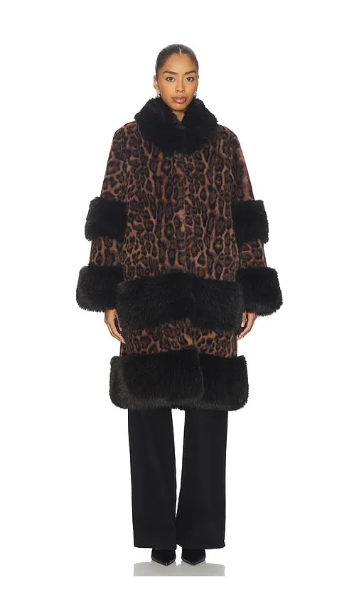Suzie Coat in Brown. - size M (also in S) - Adrienne Landau - Modalova
