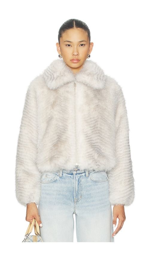 Katrina Jacket in Ivory. - size L (also in S) - Adrienne Landau - Modalova