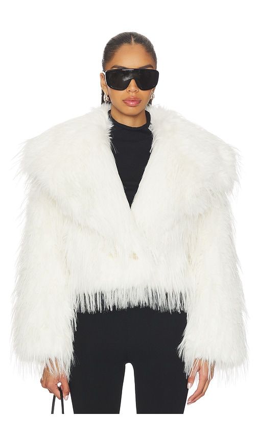 Lilith Jacket in White. - size L (also in M, S) - Adrienne Landau - Modalova