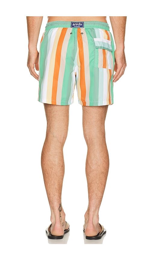 Classic Swim Shorts in Orange,Green. - size L (also in S) - Arrels Barcelona - Modalova