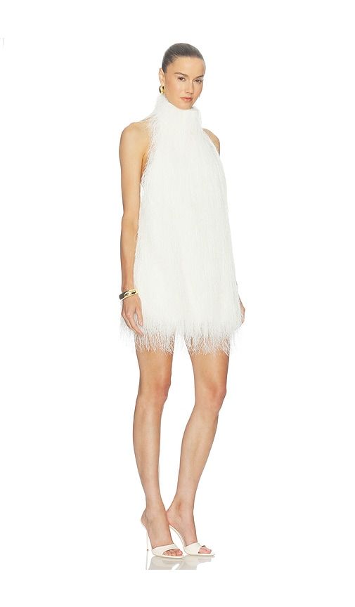 Polyester Fringe Halter Mini Dress in . - size L (also in M, S) - AEXAE - Modalova