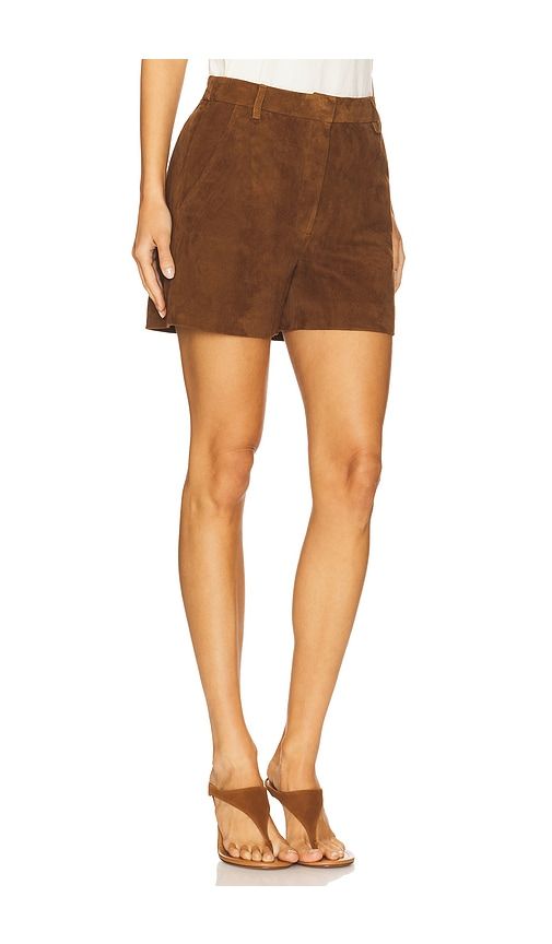 Leather Suede Short in Brown. - size L (also in M, XS) - AEXAE - Modalova
