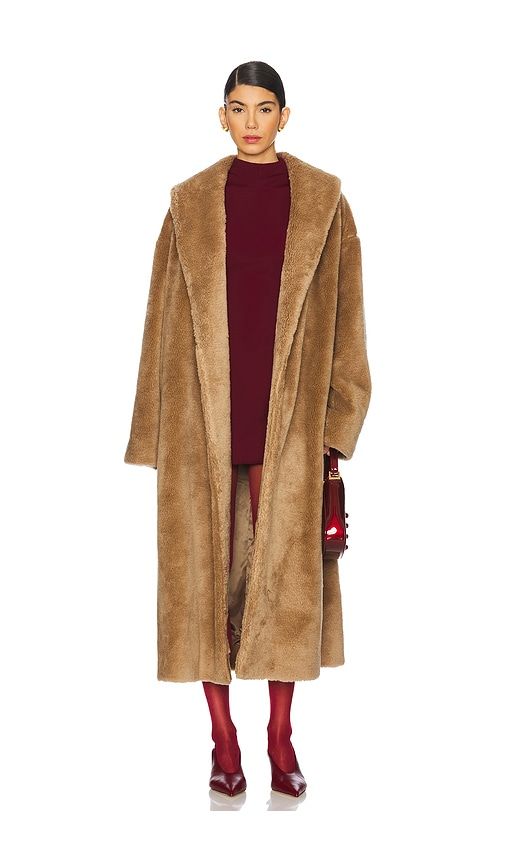 Faux Fur Wrap Coat in . - size L (also in M, S) - AEXAE - Modalova
