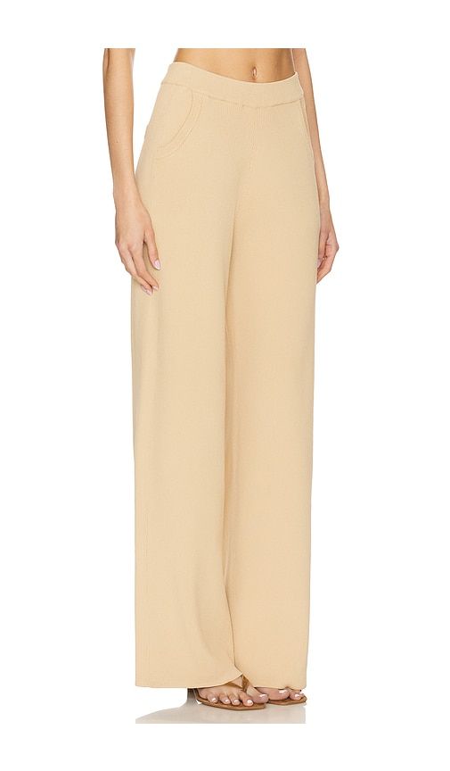 Fine Knit Ribbed Straight Leg Pant in . - size S (also in XS, XXS) - AEXAE - Modalova
