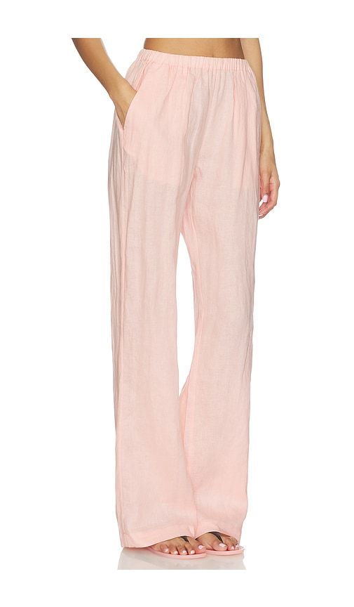 Linen Low Waist Day Pant in Pink. - size L (also in M, S, XS, XXS) - AEXAE - Modalova