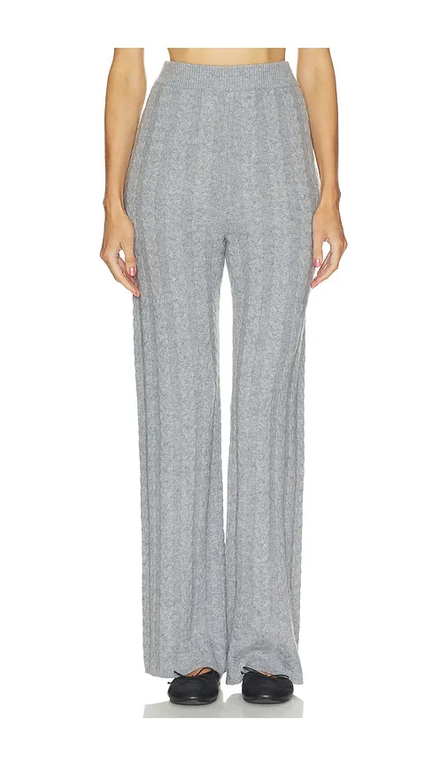 X REVOLVE Cashmere Cable Straight Leg Pant in Grey. - size L (also in M, S, XS) - AEXAE - Modalova