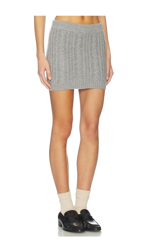 Cashmere Cable Mini Skirt in Grey. - size L (also in S, XS) - AEXAE - Modalova