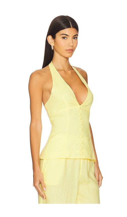 X REVOLVE Halter Top in Yellow. - size L (also in M, S, XS, XXS) - AEXAE - Modalova