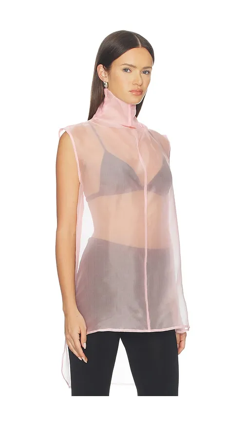 X REVOLVE Silk Organza Roll Top in Rose. - size M (also in S) - AEXAE - Modalova