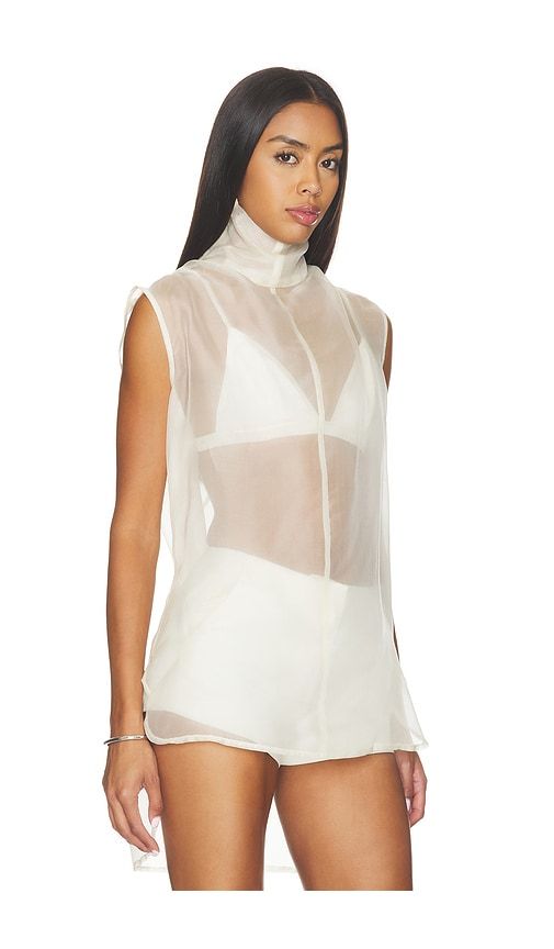 X REVOLVE Silk Organza Roll Neck Top in . - size M (also in S) - AEXAE - Modalova