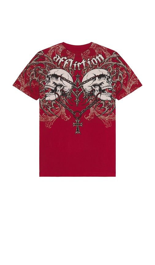 Collapse Tee in Red. - size L (also in XL/1X) - Affliction - Modalova