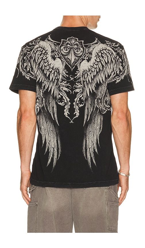 Flourish Short Sleeve Tee in Black. - size M (also in L, XL/1X) - Affliction - Modalova