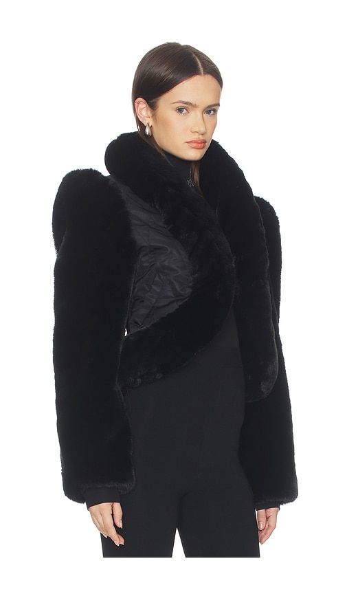 Daya Faux Fur Jacket in Black. - size M (also in S, XS) - AFRM - Modalova